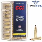 Munição CCI 17HMR V-MAX Polymer-tip 17 Grains – Cx 50