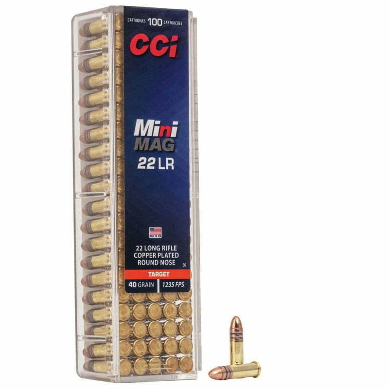 Munição CCI 22LR Mini Mag RN 40 Grains – Cx 100