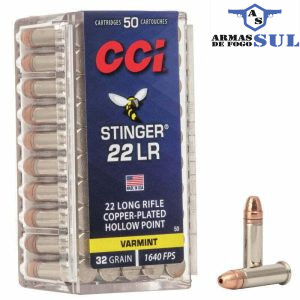 Munição CCI 22LR Stinger HP 32 Grains – Cx 50