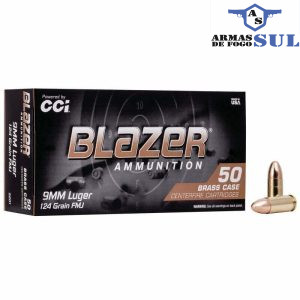 Munição CCI BLASER 9mm LUGER FMJ 124 Grains – Cx 50