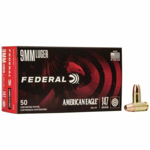 Munição federal american eagle 9mm - LUGER 147GR FMJ FP – Cx 50