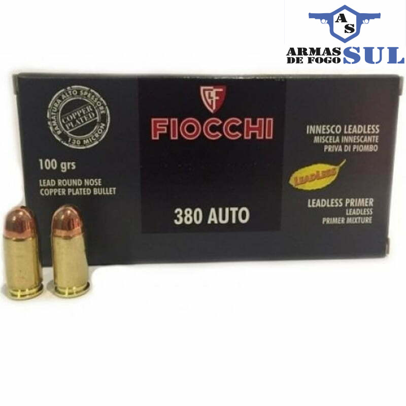 Munição Fiocchi 380 AUTO RNCP 100gr – Cx 50