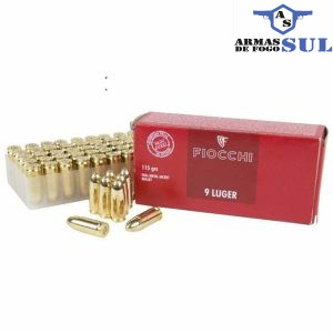 Munição Fiocchi 9MM LUGER 115gr FMJ – Cx 50